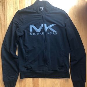Black Michael Kors Zip-Up Sweater/ Medium
